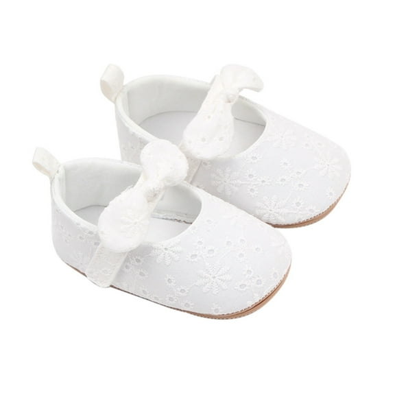 Baby Girls Princess Shoes, Soft Bow Flower Non-slip Toddler Shoes