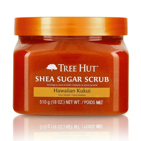 Tree Hut Shea Sugar Scrub Hawaiian Kukui, 18oz, Ultra Hydrating and Exfoliating Scrub for Nourishing Essential Body