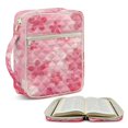 thumbnail image 2 of HELLHERO Quilted Zipper Pocket Bible Cover Case with Durable Handle, Elastic Polyester Bible Organizer Bag for Women and Men, Daily Use and Church, 2 of 9