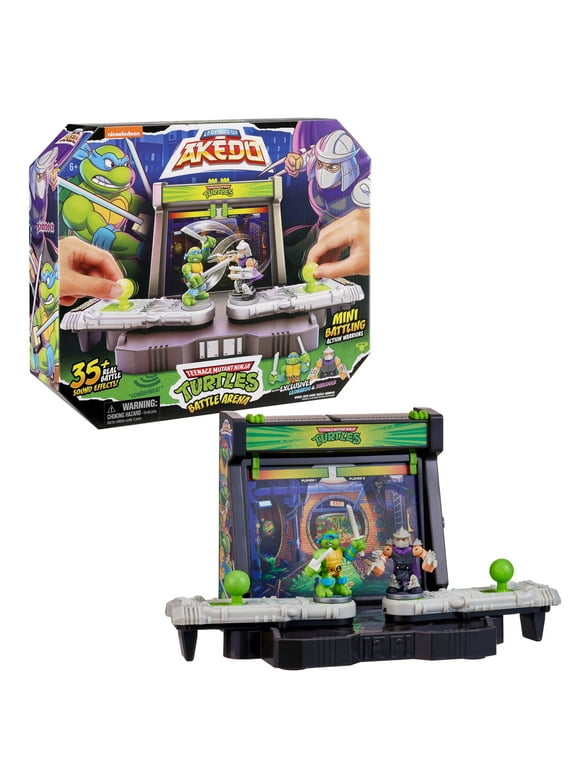 Akedo Teenage Mutant Ninja Turtles Battle Arena, 2 Exclusive Battling Mini Warriors, Ages 6+
