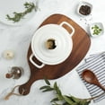 thumbnail image 3 of Denmark Tools for Cooks 2-Quart Stoneware Casserole Pan Baking Dish with Lid, White, 3 of 8