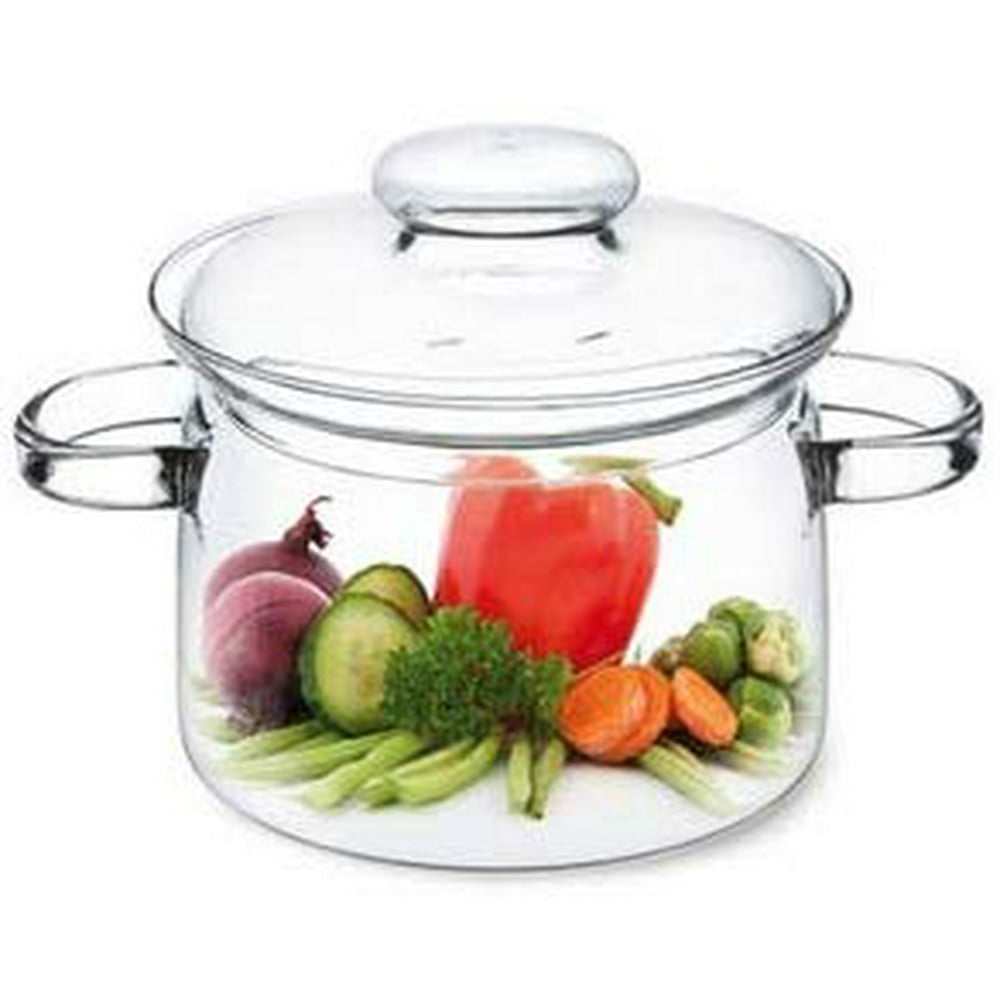 Simax Glassware 1.5 Quart Glass Pot With Lid Heat Resistant Handles Doubles as Serving Dish Simax Glassware 1.5 Quart Glass Pot With Lid Heat Resistant Handles Doubles as Serving Dish