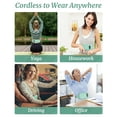 thumbnail image 3 of TeSabMi Cordless Heating Pad for Period Cramps, 6 Heat Setting, 6 Massage Modes, Gifts for Women Her Birthday Christmas Green, 3 of 8
