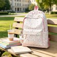 thumbnail image 3 of Polka Dot Backpack with Star Charm, Breathable Back Panel, Spacious Interior, Lightweight Daypack for Daily Activities and Fashion Look, 3 of 3