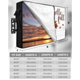 thumbnail image 7 of Outdoor TV Cover 60 to 65 Inch Weatherproof, Fall Thansgiving Waterproof TV Screen Protector for Outside Decor with Zipper and Pocket 58"L x 37"H , Orange Maple Leaf White Wood Texture, 7 of 7