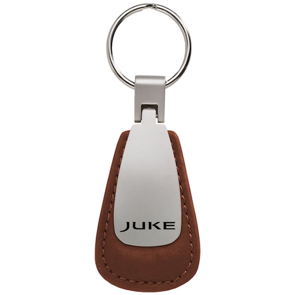 Nissan Juke Leather Teardrop Key Chain (Brown)