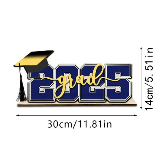 Moocorvic Graduation Decorations 2025 Wooden Graduation Signature Sign, Party Supplies Grad Signature Board with Grad Cap