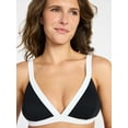 thumbnail image 5 of Time and Tru Women's and Women's Plus Size Contrast Banded Bikini Top, Sizes XS-3X, 5 of 5