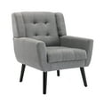 thumbnail image 5 of Hassch Modern Soft Linen Material Ergonomics Accent Chair Living Room Chair Bedroom Chair Home Chair, 5 of 9