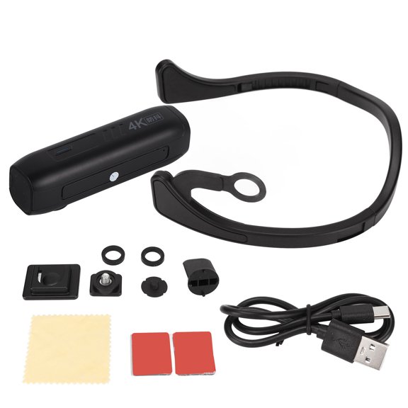 Cámara montada en la cabeza 4K 30FPS manos libres HD visión nocturna evitar temblores impermeable usable WiFi videocámara grabadora negro