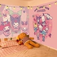 thumbnail image 2 of Tapiz de hello kitty para decoración, tela colgante melodada, fondo de montaje en pared para dormitorio de niña, Cinnamorolled, 2 of 4
