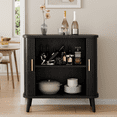 thumbnail image 2 of Aufeile 31" Buffet Cabinet, Modern Sideboard Cabinet with Adjustable Shelves for Kitchen, Dining Living Room, Entryway, Hallway, Black, 2 of 8