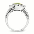 thumbnail image 2 of Sterling Silver Two Tone Silver And Gold Plated Sterling Silver w/Peridot Ring, 2 of 3