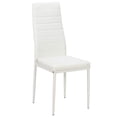 thumbnail image 5 of Kepooman Modern PU Dining Chairs Set of 4, Texture High Backrest Dining Chairs, kitchen Side Chairs for Kitchen Living Room Bedroom, White, 5 of 13
