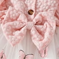 thumbnail image 6 of GYRATEDREAM Infant Baby Girl Party Tulle Dress Toddler Ruffle Long Sleeve Butterfly Print Bow Dress with Headband Kids Cute Spring Summer Fall Birthday Princess Dress Clothes Pink for 6M-3T, 6 of 8