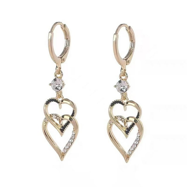 Hollow Out Double Heart Earrings