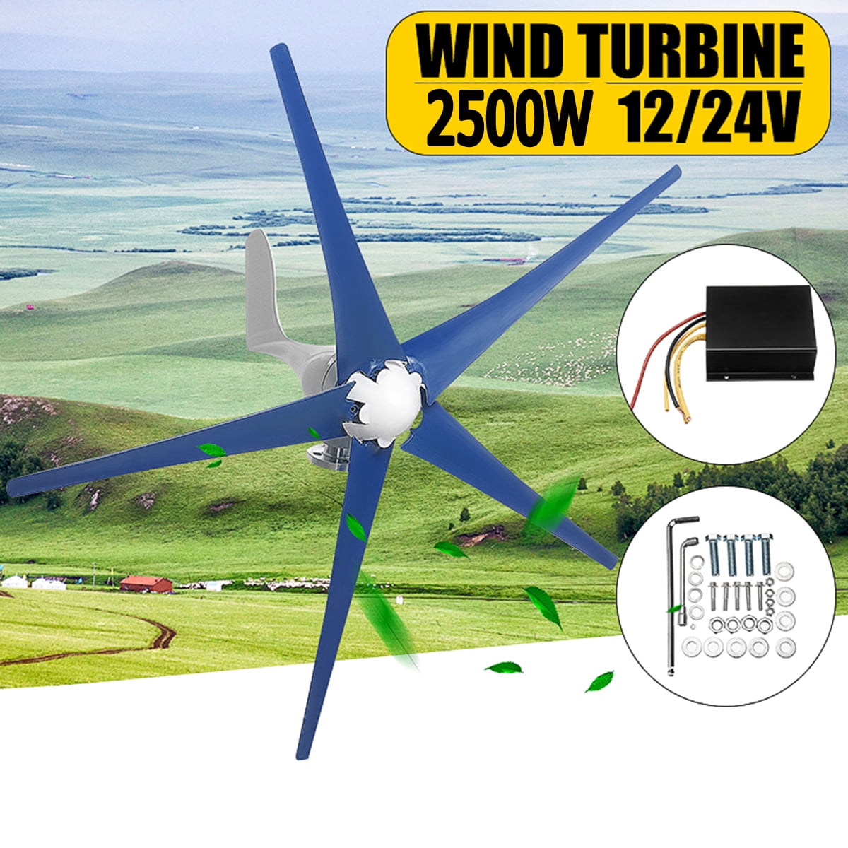 100Watt DC 12/24V  Wind Turbine Generator  Wind Turbine Generator Kit 