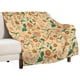 thumbnail image 1 of Mantas de franela botánicas vintage, manta de cama con diseño floral retro estilo William Morris para sofá cama de 60 x 80 pulgadas, 1 of 8