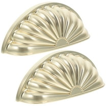 2pcs Cabinet Cup Handles Antique Shell Shape Pull Handle Furniture Hardware For Closet Drawer Door Kitchen Cabinets Dresser