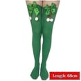 thumbnail image 1 of Medias de rayas para niñas, adornos navideños, medias altas de rayas hasta la rodilla., 1 of 1