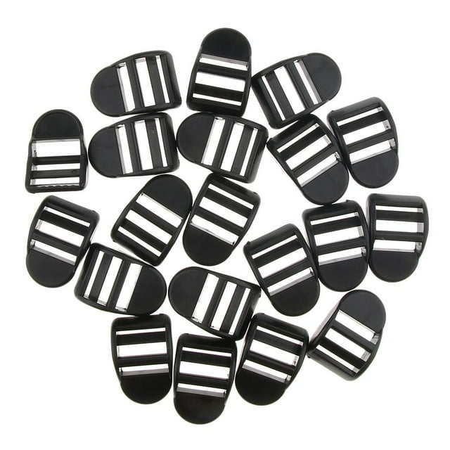 Almencla 20Pcs Camping Waist Straps Buckles Clips Webbing Buckles Outdoor Tool 20MM