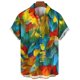 thumbnail image 3 of Camisas hawaianas de verano, camisas casuales para hombres, camisas con estampado de plumas para hombres, ropa de manga corta con solapa para hombres, camisas Aloha holgadas, 3 of 5