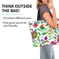thumbnail image 3 of Bingfone Canvas Tote Bag For Women With Inner Pocket Aesthetic Cute Shopping Tote Bags Reusable Grocery Bags-Paisley, 3 of 9