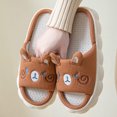 thumbnail image 6 of WOYY Women's Linen Slippers Cartoon Soft Soled Open Toe Slippers Anti- House Shoes, 6 of 7