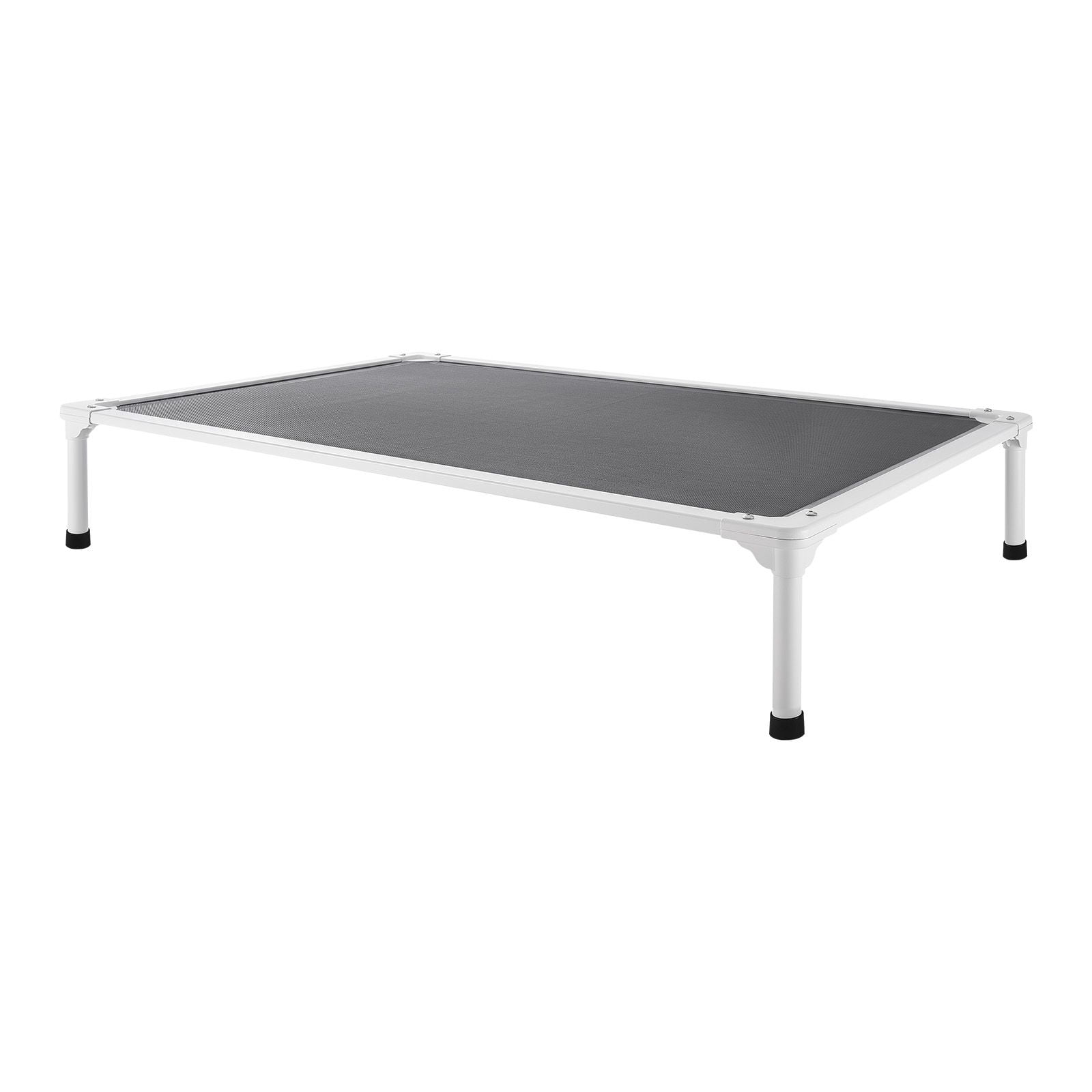 Raised dog bed XL, lifting bed with aluminium frame, breathable mesh, indoor and outdoor dual-use, grey