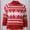 Red, variant on ZAFUL Women's Cute Christmas Striped Diamond Crew Neck Christmas SweaterGreen S
