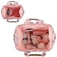 thumbnail image 5 of Baby Essentials Super Cooler Main Frame Dual Zipper Closure Diaper Bag Backpack Tote with Matching 6-Ply Changing Pad, Insulated Bottle Pocket and Stroller Straps in Floral Rose, 5 of 5