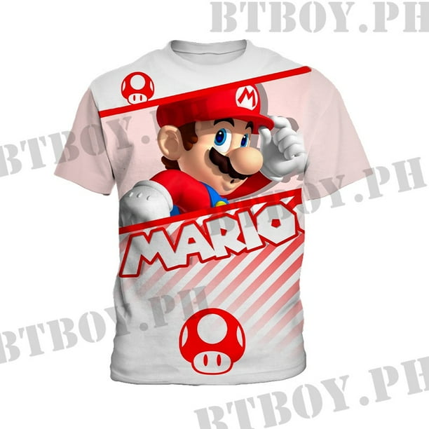 Camiseta Super Mario Bros Para Niños De Juego De Bebé Moda Niñas Manga Corta Estampado De Verano Tops Tees Gao Jiahui unisex