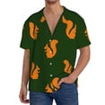thumbnail image 1 of Fotbe Bold Squirrel Silhouettes Camisa Estampada de Manga Corta para Hombre, Casual de Verano, Estilo Playero, Sin Arrugas-Large, 1 of 5