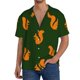 thumbnail image 1 of Fotbe Bold Squirrel Silhouettes Camisa Estampada de Manga Corta para Hombre, Casual de Verano, Estilo Playero, Sin Arrugas-XX-Large, 1 of 5