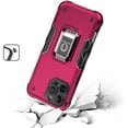thumbnail image 2 of For iPhone 16 Pro Max 6.9 inch OPTIMUM Magnetic Ring Stand Hybrid Case Cover - Hot Pink, 2 of 3