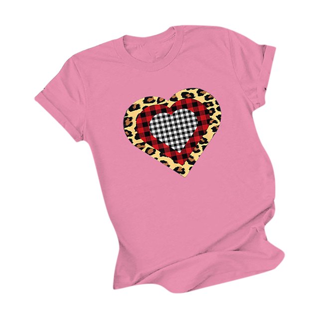 Pompotops T-Shirt Décontracté à Manches Courtes Col Rond Ample pour Femmes