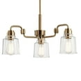 thumbnail image 4 of 52397WBR Kichler Lighting Aivian - 3 Light Small Chandelier In Vintage Industrial Style-12.5 Inches Tall and 22.75 Inches Wide-Weathered Brass Finish, 4 of 4