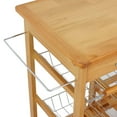 thumbnail image 6 of ZENSTYLE Rolling Wood Kitchen Cart Storage Trolley Cart Rack Countertop, Natural, 6 of 9