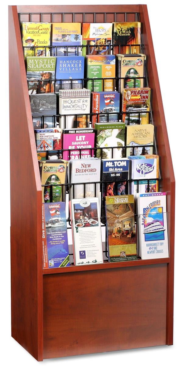 Four Pocket Display Rack for Brochure Magazine Catalog Literature Floor Holder 