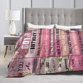 thumbnail image 4 of Wijzvio Happy 60th Birthday Throw Blanket Soft Fuzzy Fleece Blanket For Couch Bed Living Room Decoration 40"X30", 4 of 9