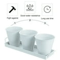 thumbnail image 3 of OULII 3pc Set Flower Iron Bucket Planter Pot for Storage Container and Homeowners Use, 3 of 8