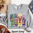 thumbnail image 5 of Coquette Mardi Gras Sweatshirt, Louisiana Crawfish King Cake Sweater, Carnival Party Sweatshirt, Women New Orleans Outfit, Nola Sweater 1868018603 5960, 5 of 5