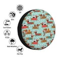 thumbnail image 4 of Goofa Dachshund Christmas Play Pattern Universal Tire Cover for Jeep, SUV, Truck, and Trailer – Waterproof, UV-Resistant,Easy to Install, Fits 14"-17" Tires-15 inch, 4 of 6