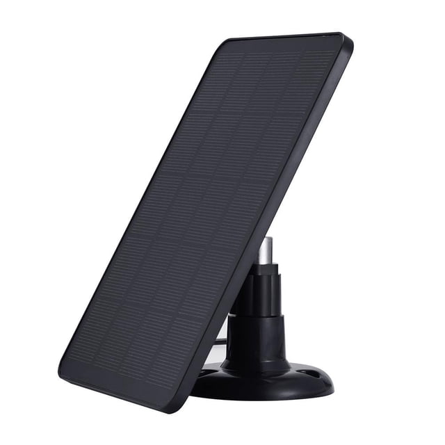 Panel solar impermeable de 10W 5V 2 en 1 de carga para cámara de vigilancia IP (negro)
