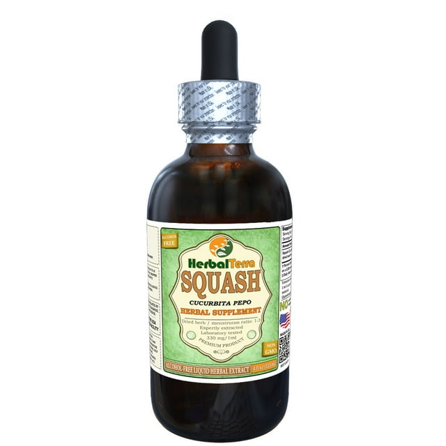 Squash (Cucurbita) Glycerite, Organic Seeds Alcohol-FREE Liquid Extract (Herbal Terra, USA) 4 oz