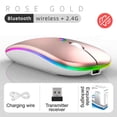 thumbnail image 3 of PC Mouse Inalámbrico Bluetooth y Radio para Computadora Portátil MAC Recargable LED, 3 of 6