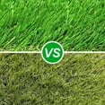 thumbnail image 3 of GATCOOL Artificial Grass,1.38" Pile Height Custom Sizes 8' x30‘ Realistic Synthetic Grass, Drainage Holes Indoor Outdoor Pet Faux Rug Carpet for Garden Backyard Patio Balcony 8FTx30FT (240sq ft), 3 of 5