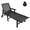 Black, variant on Garvee Outdoor Chaise Lounge 5 Position Adjustable with Rolling Wheels and Cup Holder, Blue