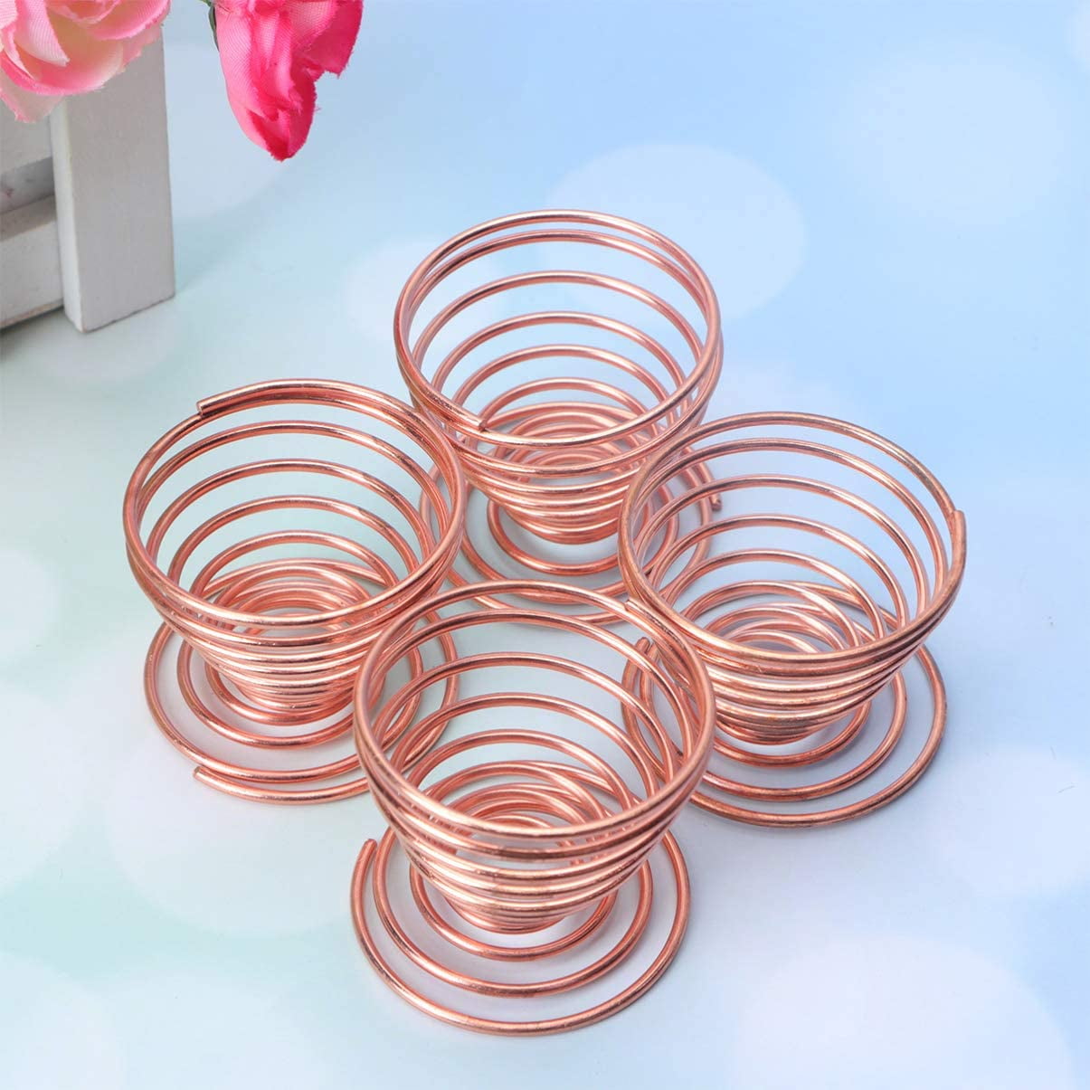 Qhklew Eierbecher Set Aus Edelstahl - 5 Becher + Eiöffner Für Perfektes Frühstück