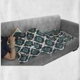 thumbnail image 6 of Floral Soft Flannel Fleece Blanket, Baroque Victorian Style Antique Renaissance Shapes Background Fashion Artwork, Cozy Plush for Indoor and Outdoor Use, 50" x 70", Black Aqua White, by Ambesonne, 6 of 6